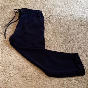 J. Crew Navy Tie Silk Like Slacks